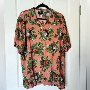 Obey short sleeve button down shirt-size XL